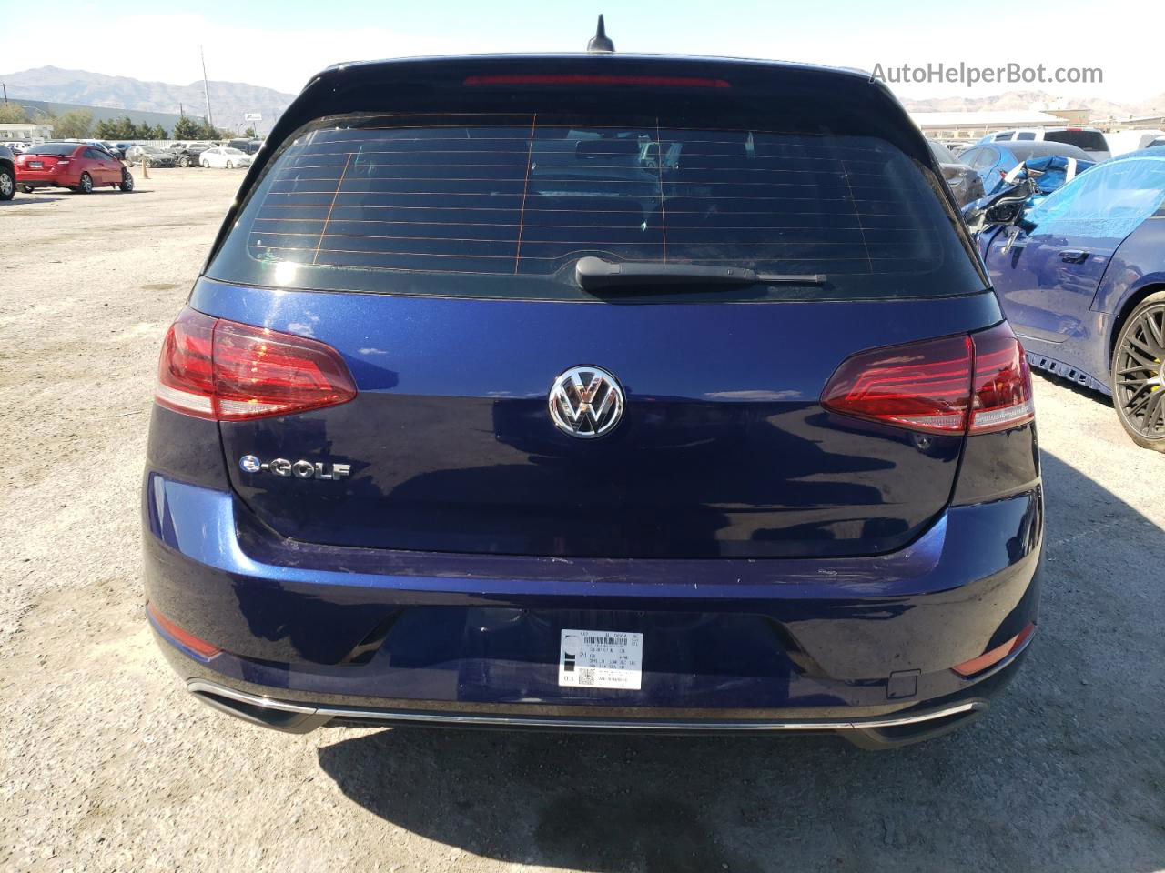 2019 Volkswagen E-golf Se Blue vin: WVWKR7AU7KW903318