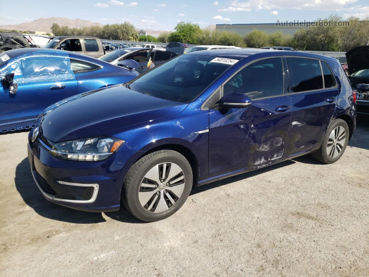 2019 Volkswagen E-golf Se Blue vin: WVWKR7AU7KW903318