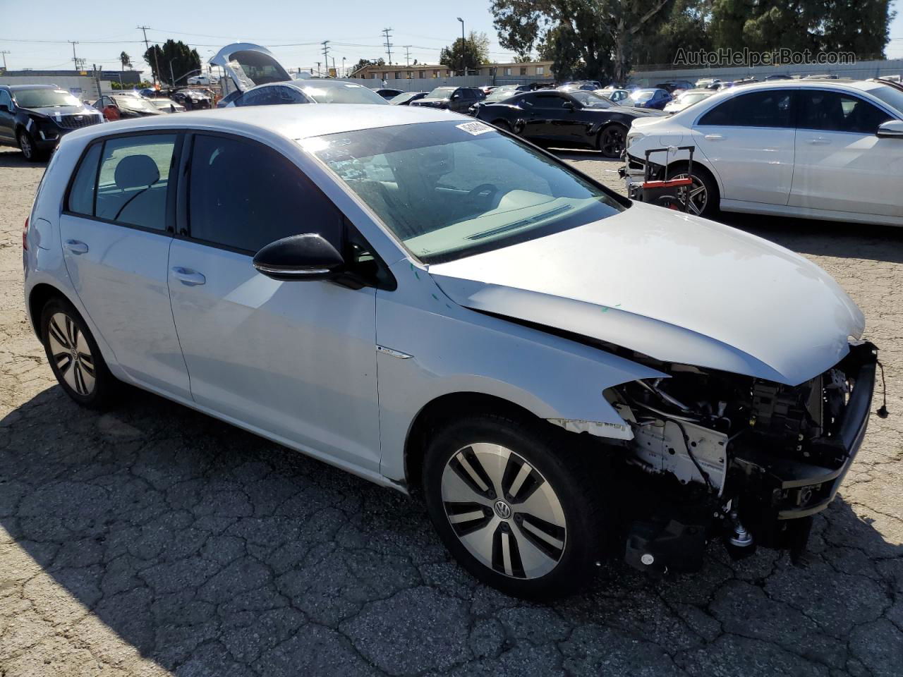 2019 Volkswagen E-golf Se White vin: WVWKR7AUXKW902292