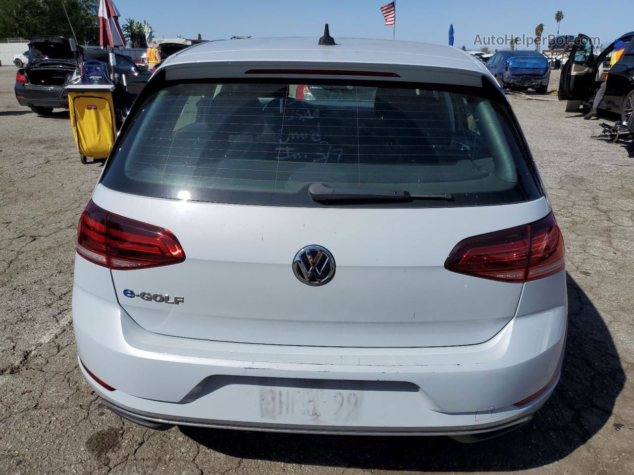 2019 Volkswagen E-golf Se White vin: WVWKR7AUXKW902292