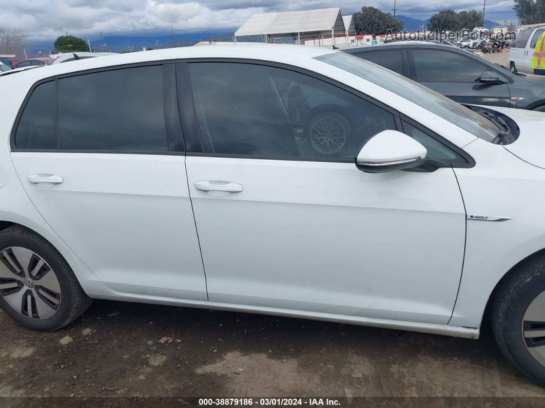 2019 Volkswagen E-golf Se White vin: WVWKR7AUXKW910019