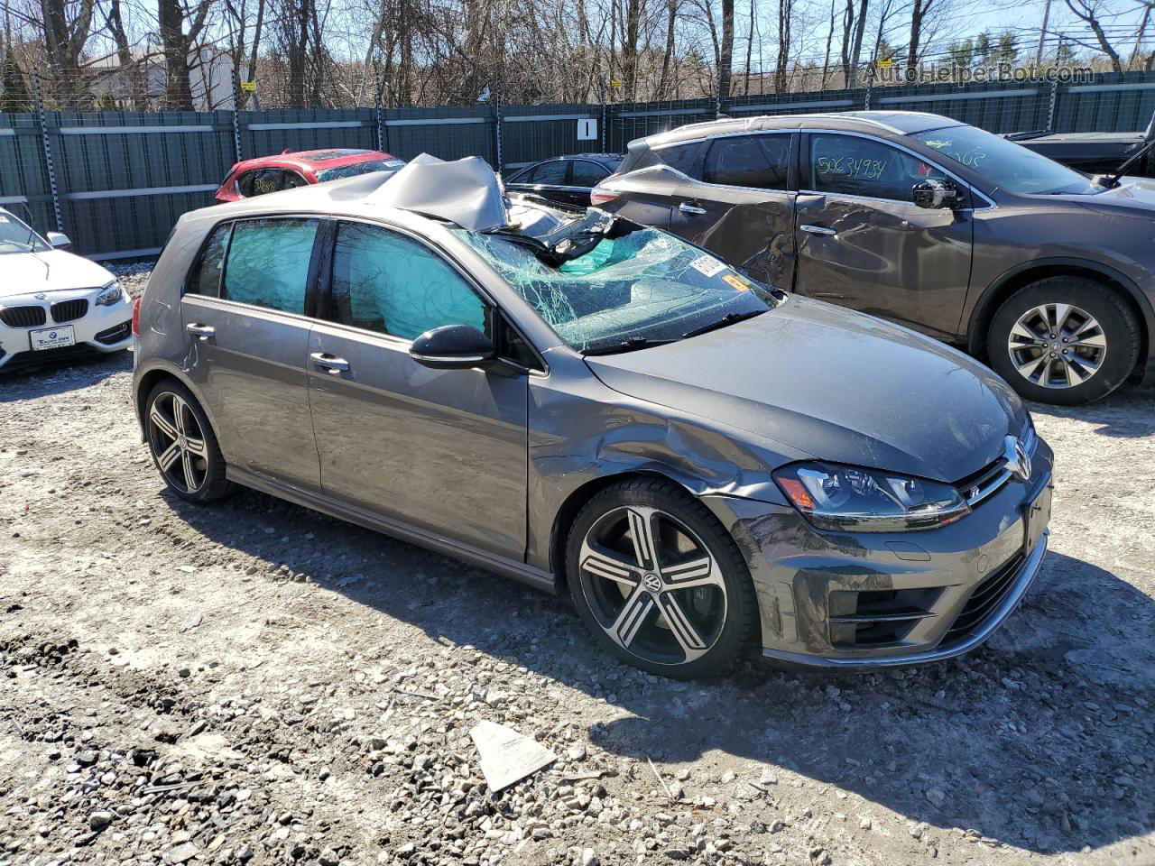 2016 Volkswagen Golf R  Gray vin: WVWLF7AU0GW199189