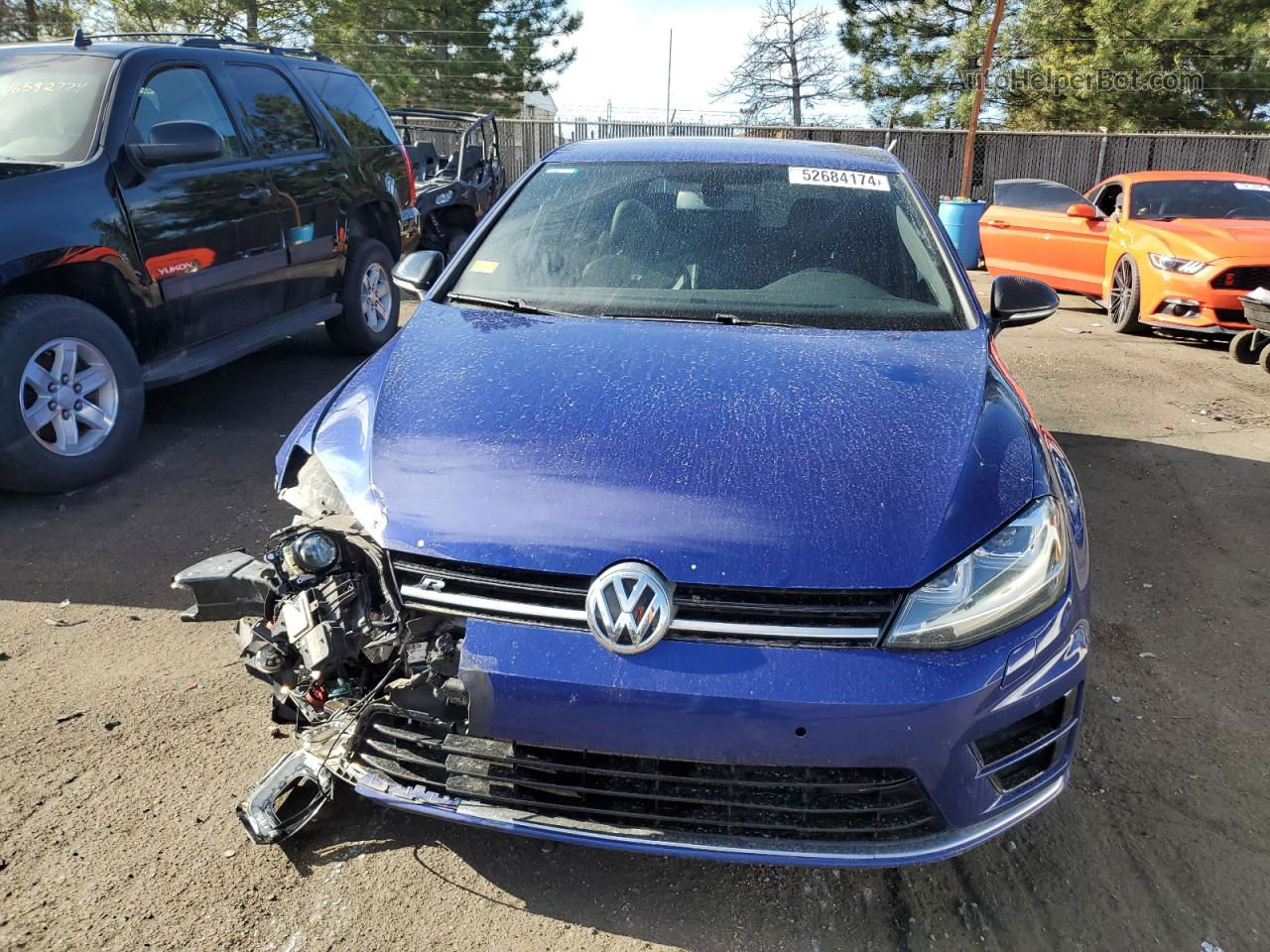 2015 Volkswagen Golf R  Blue vin: WVWLF7AU2FW167570