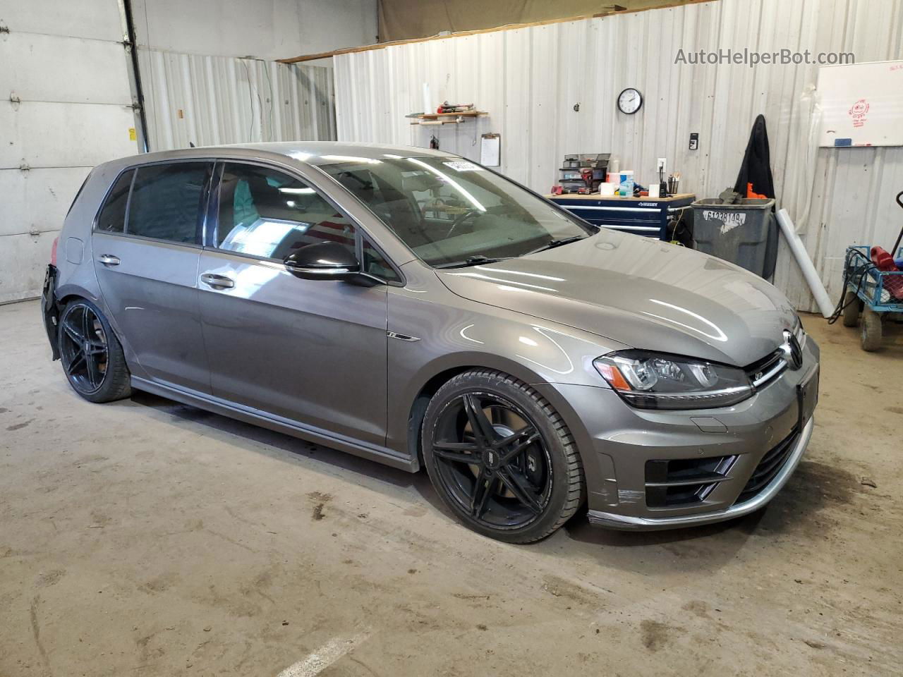 2015 Volkswagen Golf R  Gray vin: WVWLF7AU3FW224357