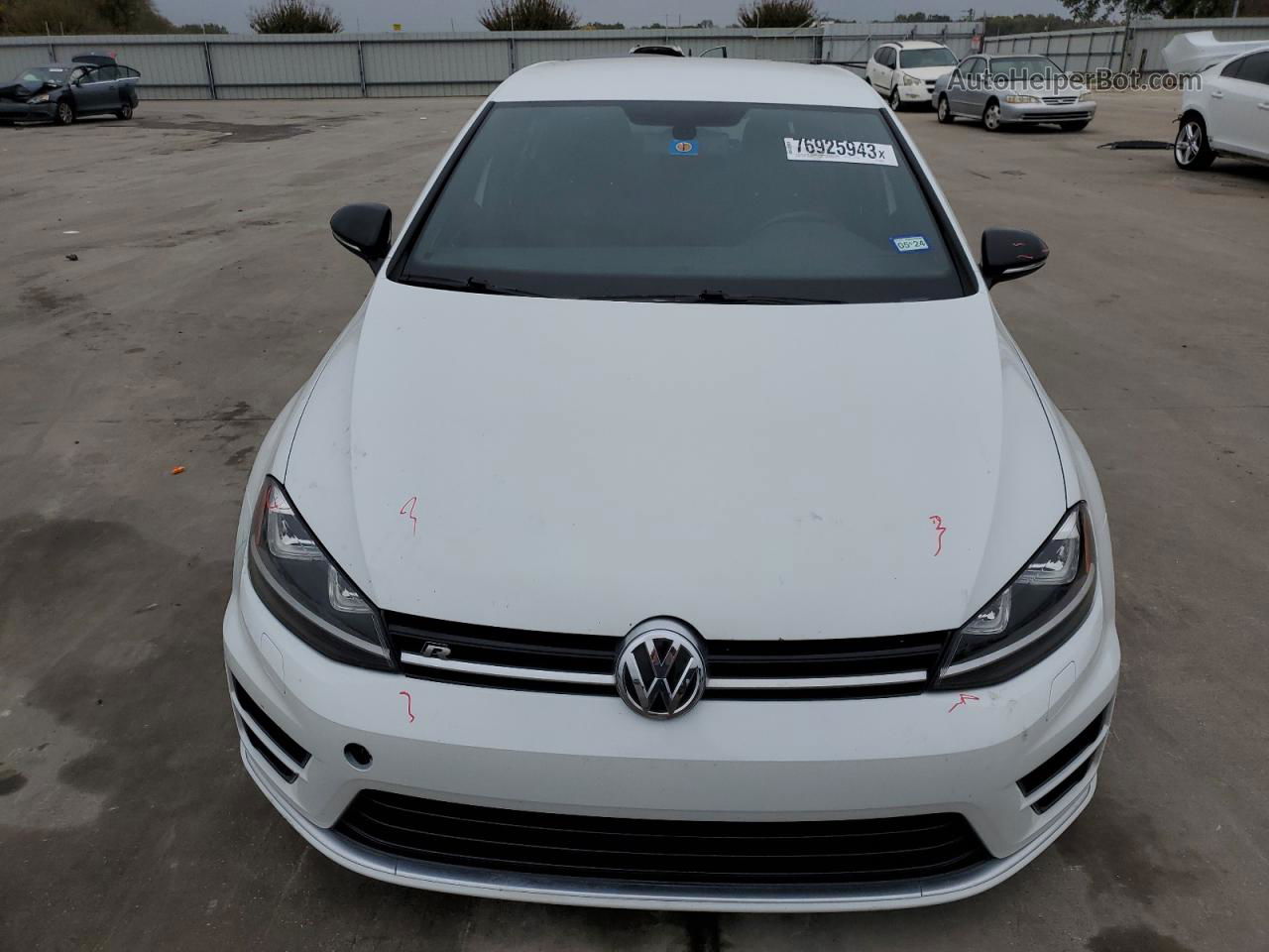 2016 Volkswagen Golf R  White vin: WVWLF7AU4GW034648