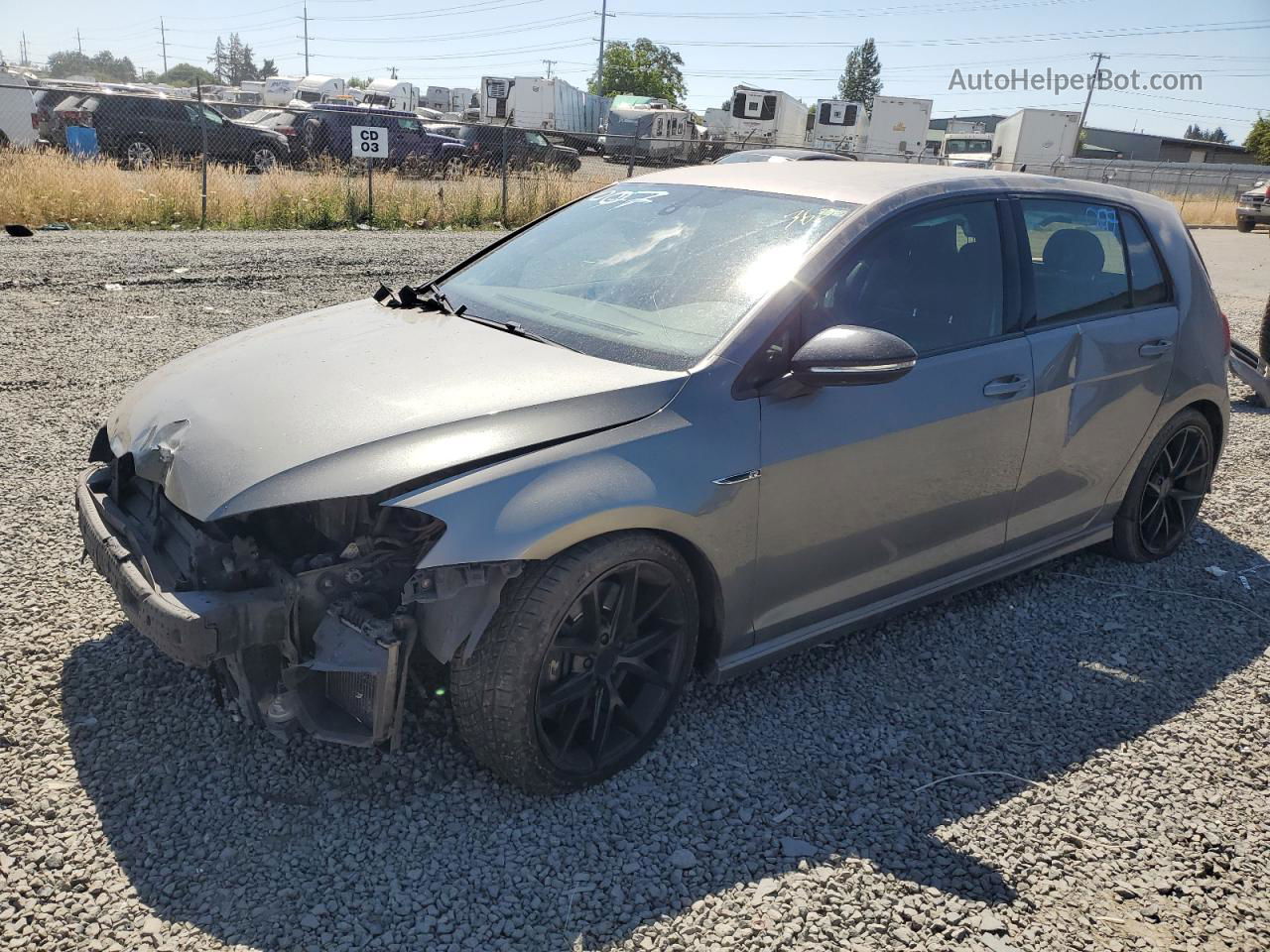 2016 Volkswagen Golf R  Gray vin: WVWLF7AU5GW101838