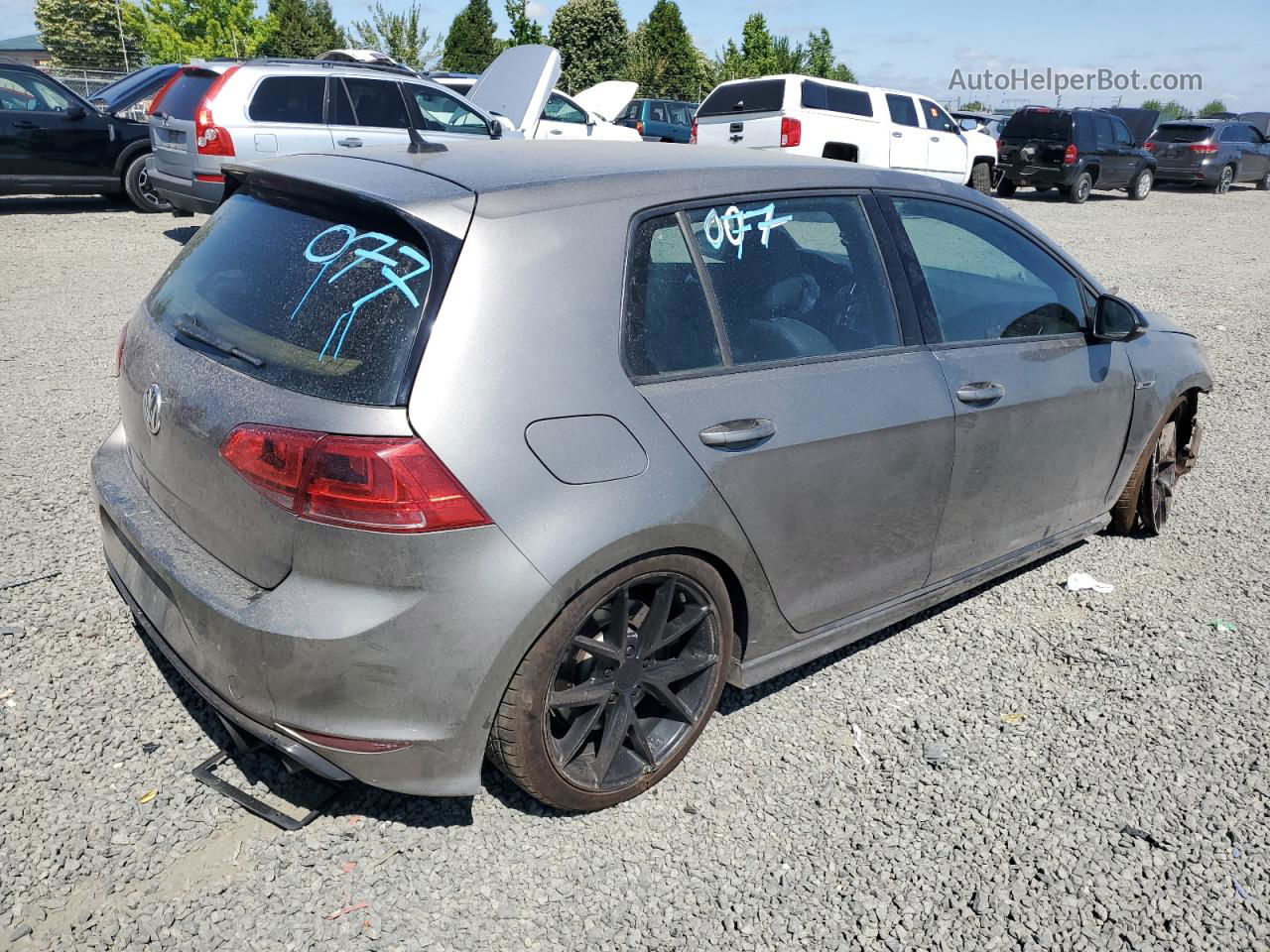 2016 Volkswagen Golf R  Gray vin: WVWLF7AU5GW101838