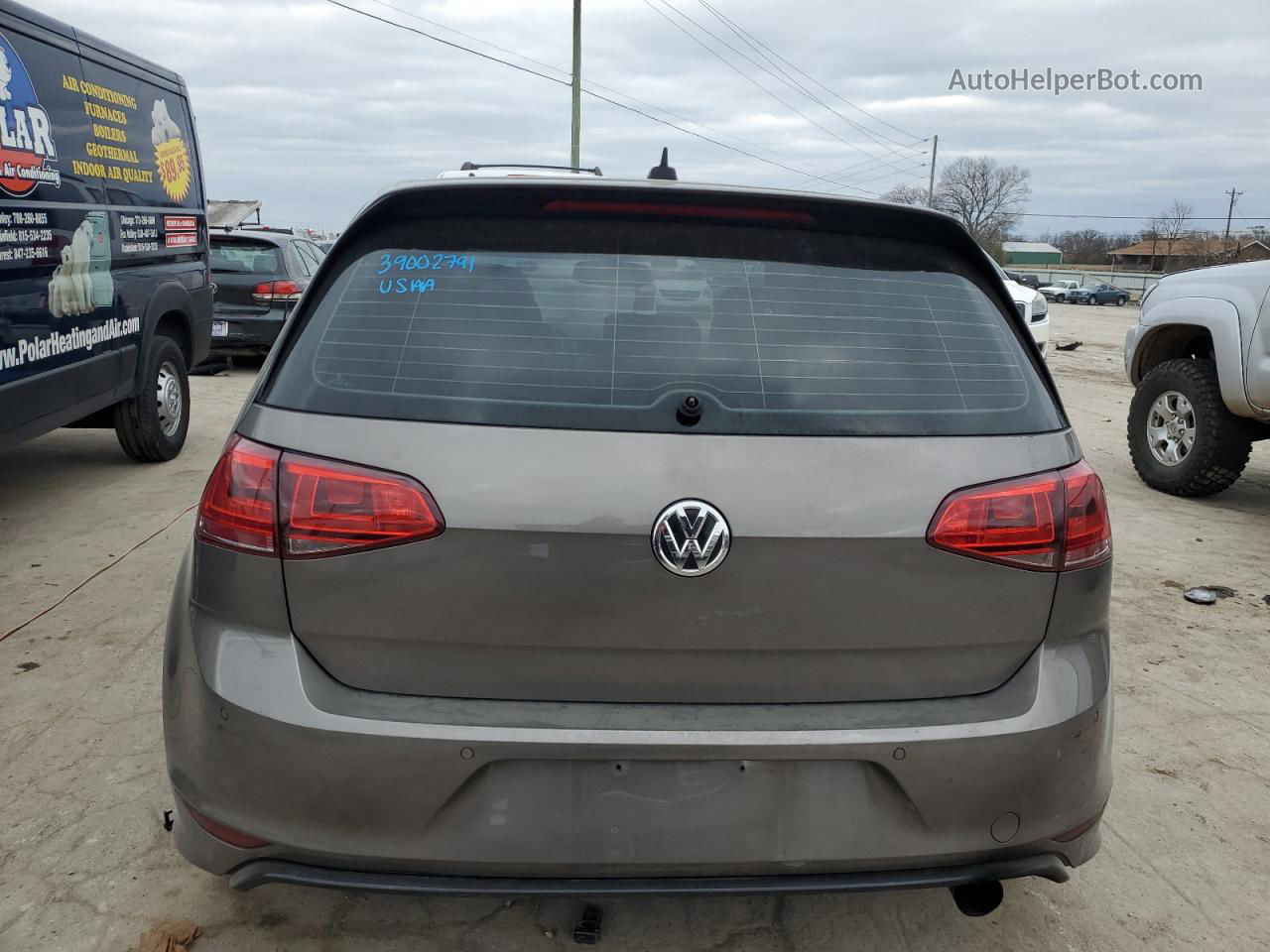 2015 Volkswagen Golf R  Gray vin: WVWLF7AU6FW246420