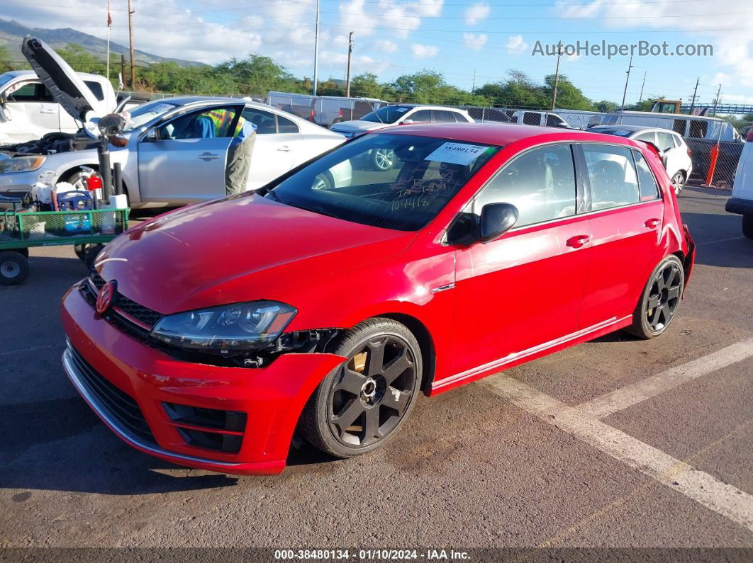 2015 Volkswagen Golf R 4-door Red vin: WVWLF7AU8FW354876