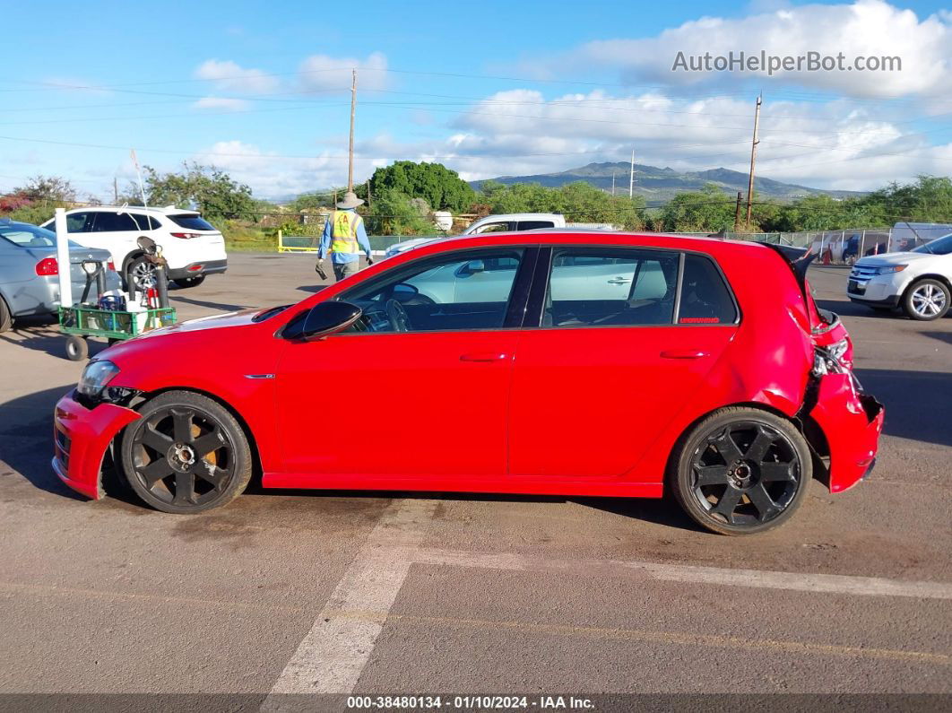 2015 Volkswagen Golf R 4-door Red vin: WVWLF7AU8FW354876