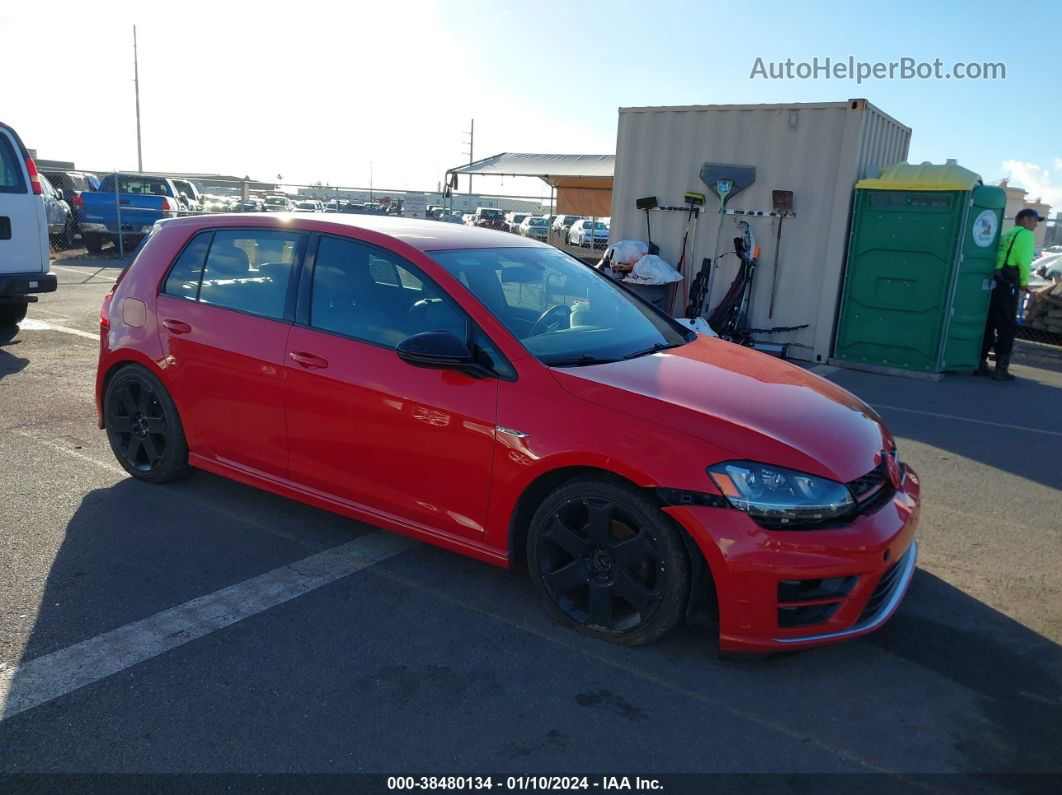 2015 Volkswagen Golf R 4-door Red vin: WVWLF7AU8FW354876