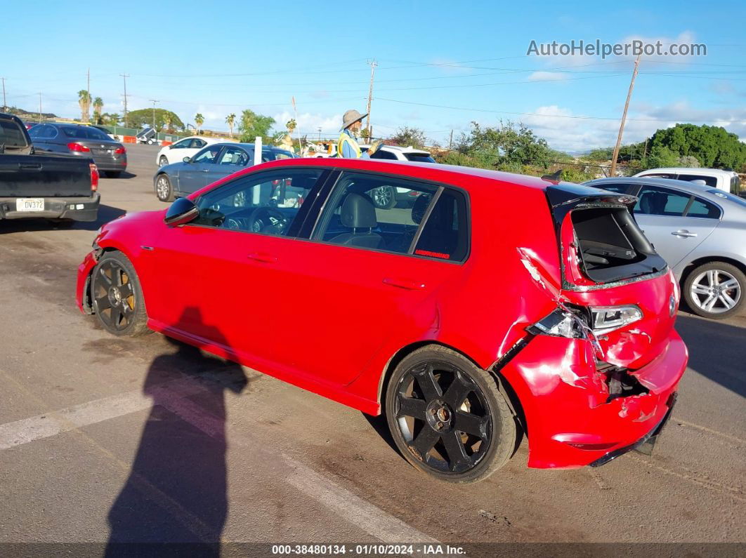 2015 Volkswagen Golf R 4-door Red vin: WVWLF7AU8FW354876