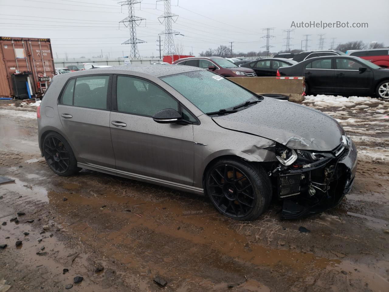 2015 Volkswagen Golf R  Gray vin: WVWLF7AUXFW212920