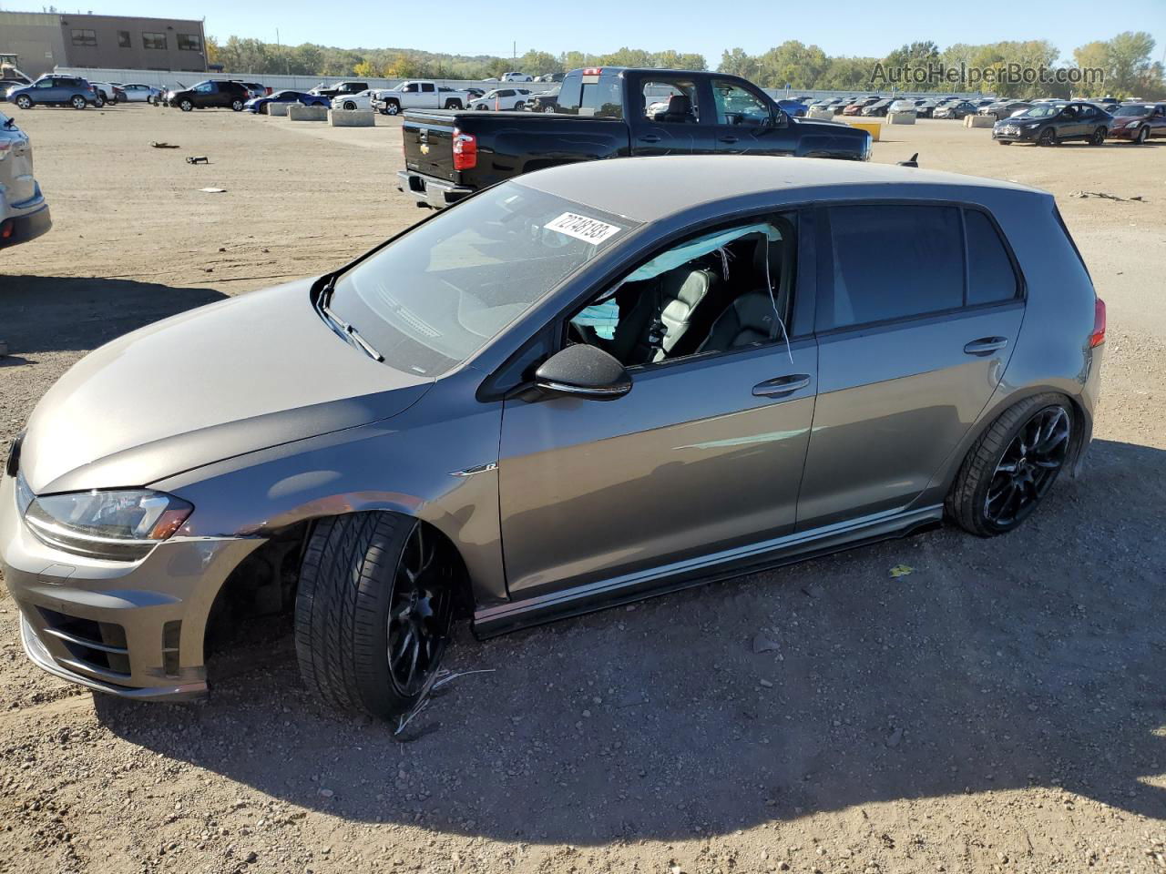 2015 Volkswagen Golf R  Gray vin: WVWLF7AUXFW279789