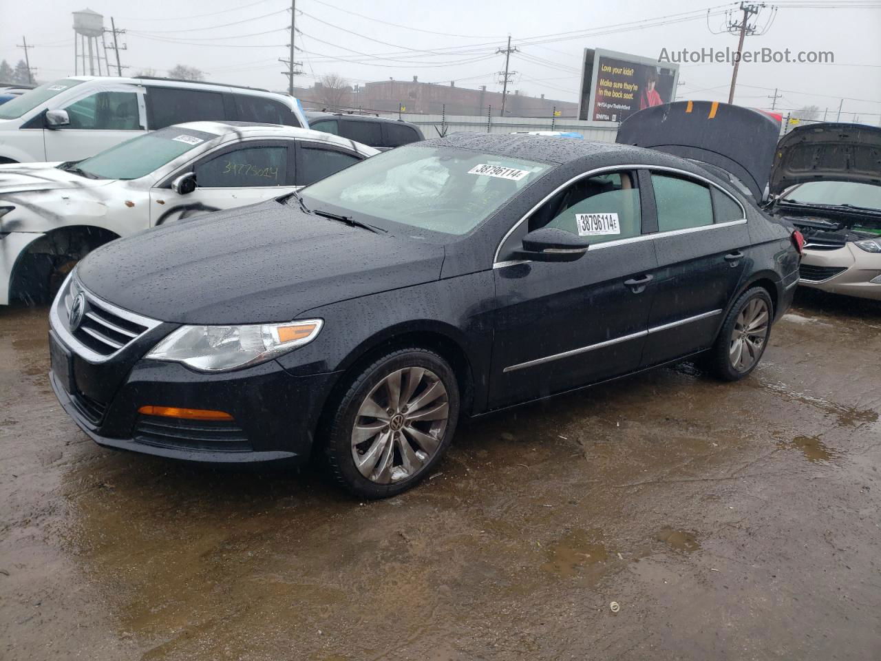 2012 Volkswagen Cc Sport Black vin: WVWMN7AN6CE518014