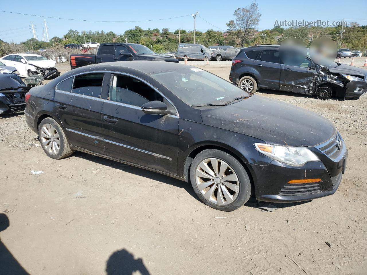 2012 Volkswagen Cc Sport Black vin: WVWMP7AN0CE514289