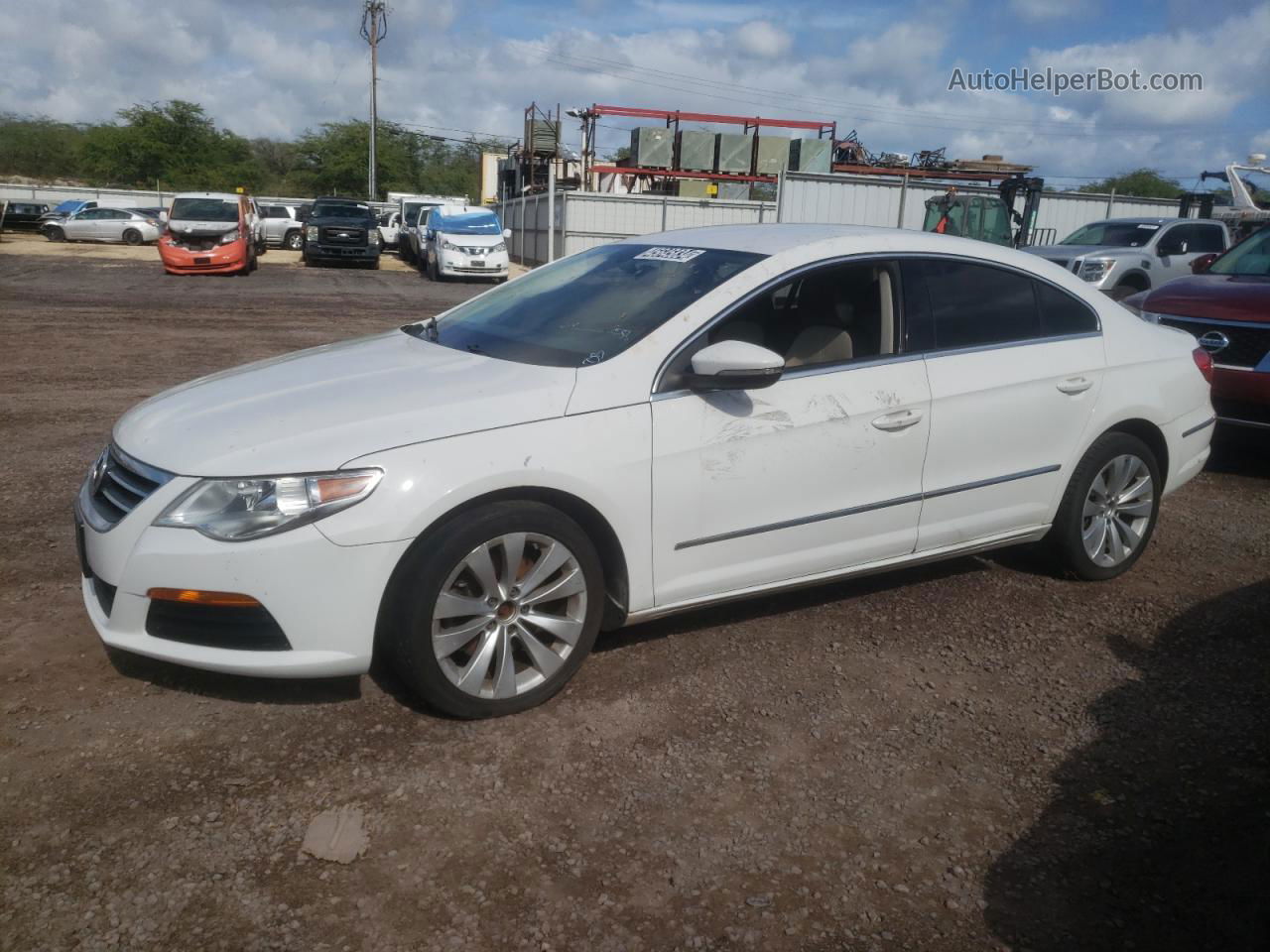 2012 Volkswagen Cc Sport White vin: WVWMP7AN2CE502998