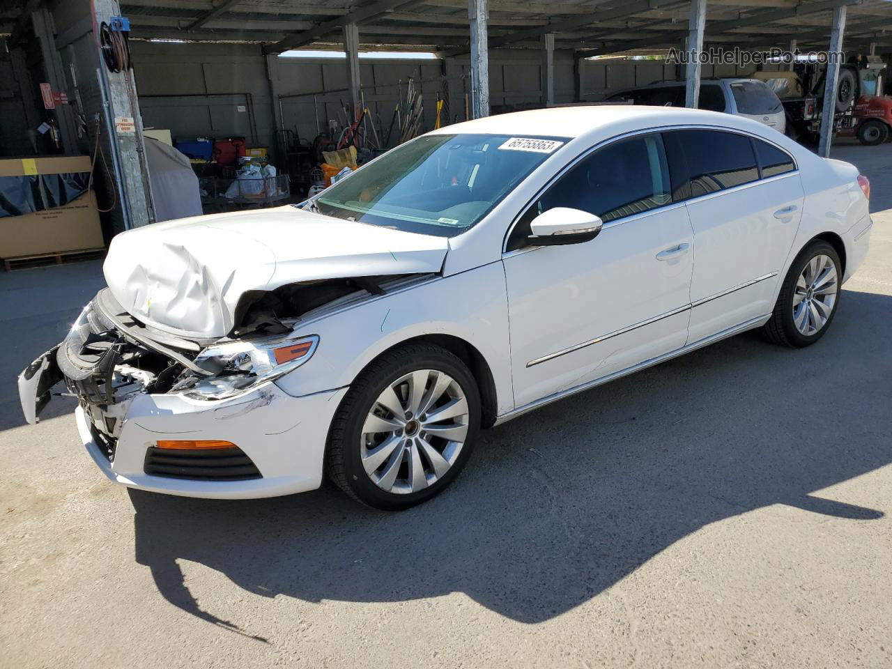 2012 Volkswagen Cc Sport White vin: WVWMP7AN5CE535316