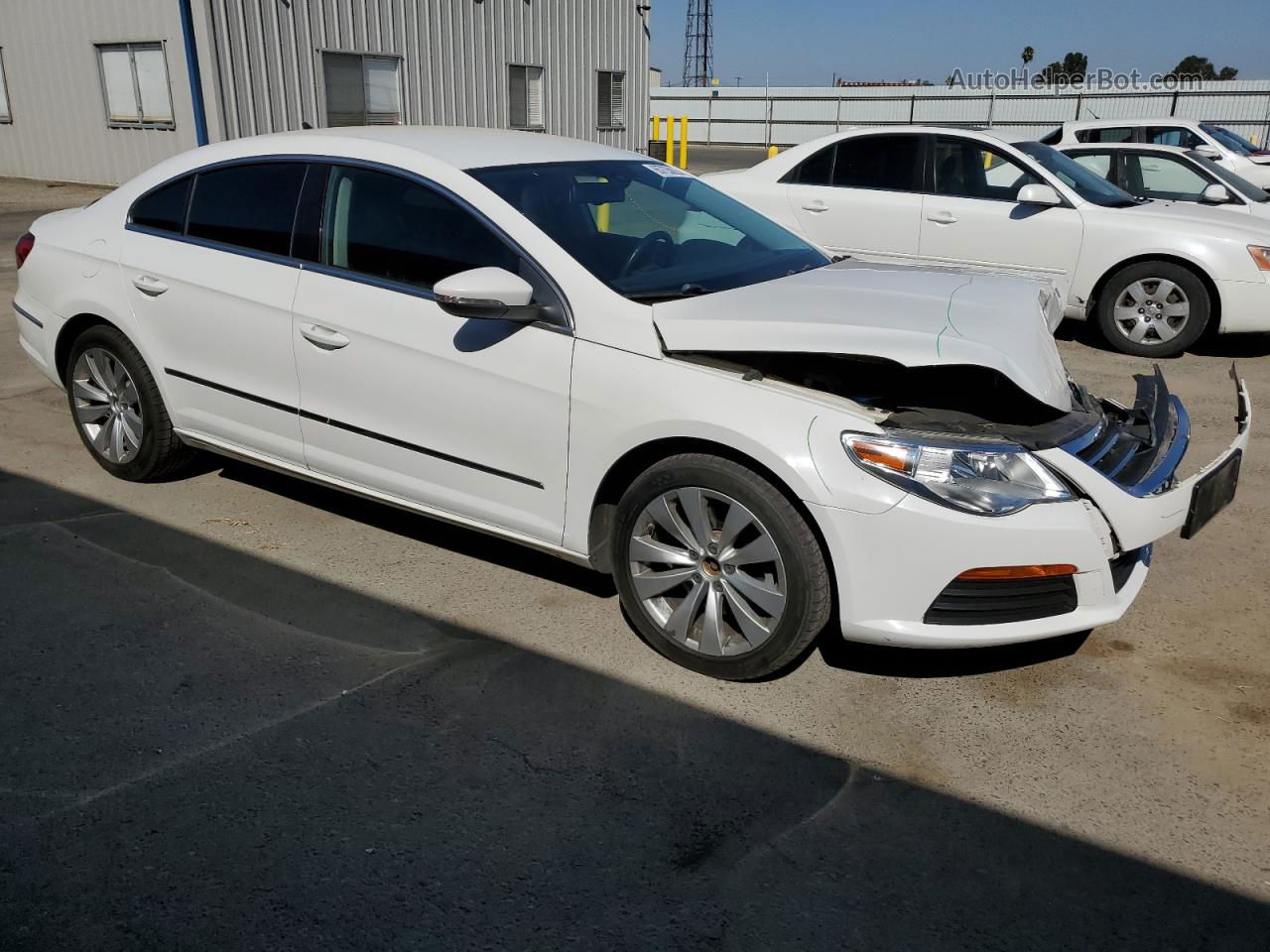 2012 Volkswagen Cc Sport White vin: WVWMP7AN5CE535316