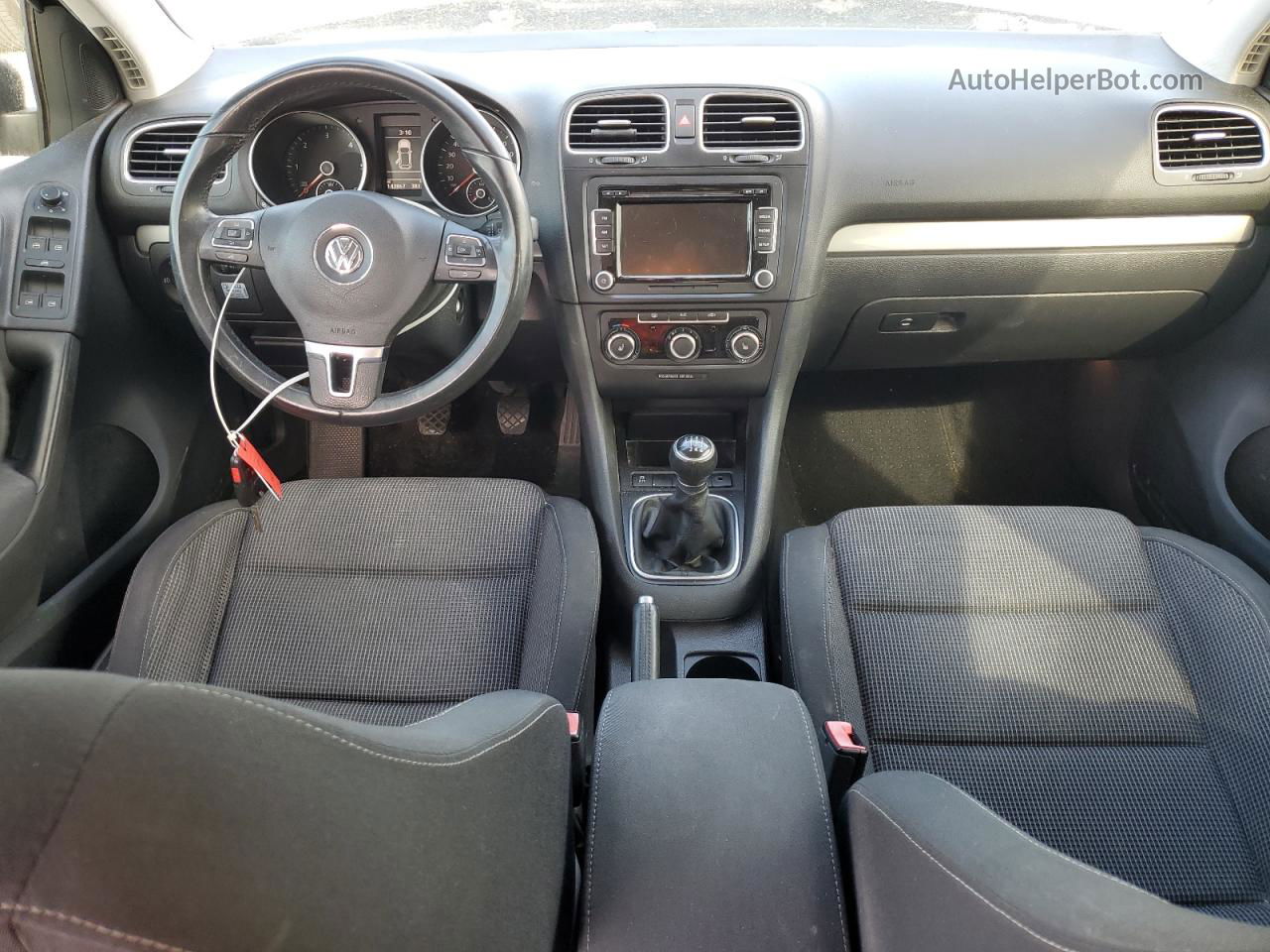 2014 Volkswagen Golf  Черный vin: WVWNM7AJ9EW006264