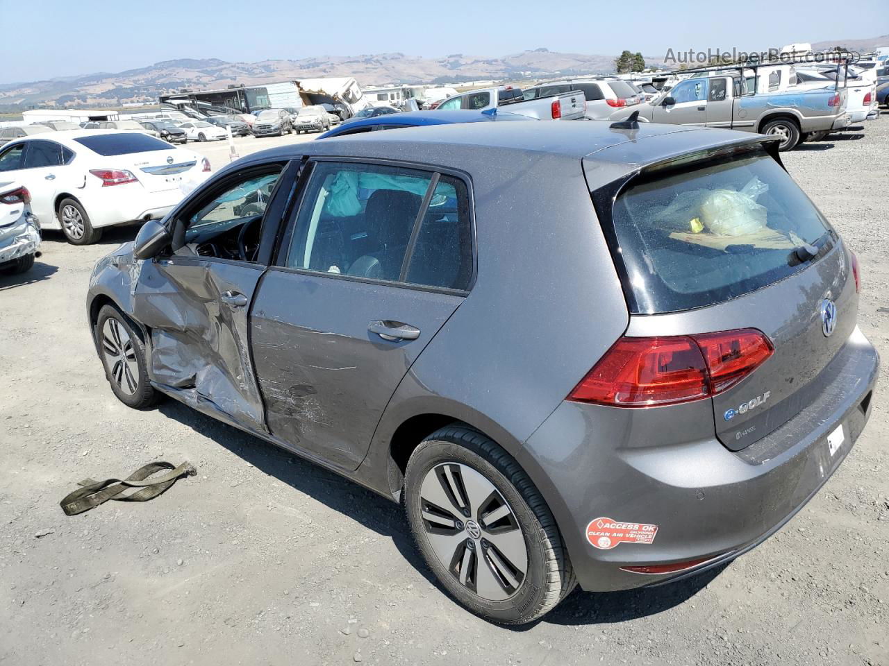 2016 Volkswagen E-golf Sel Premium Gray vin: WVWPP7AU4GW916644