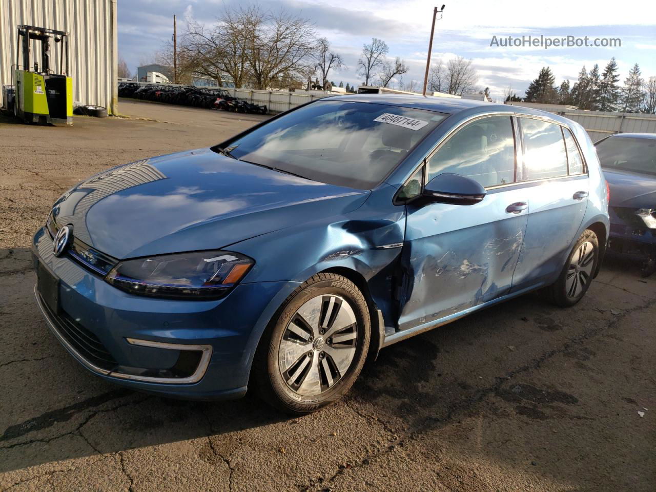 2016 Volkswagen E-golf Sel Premium Blue vin: WVWPP7AU5GW915227