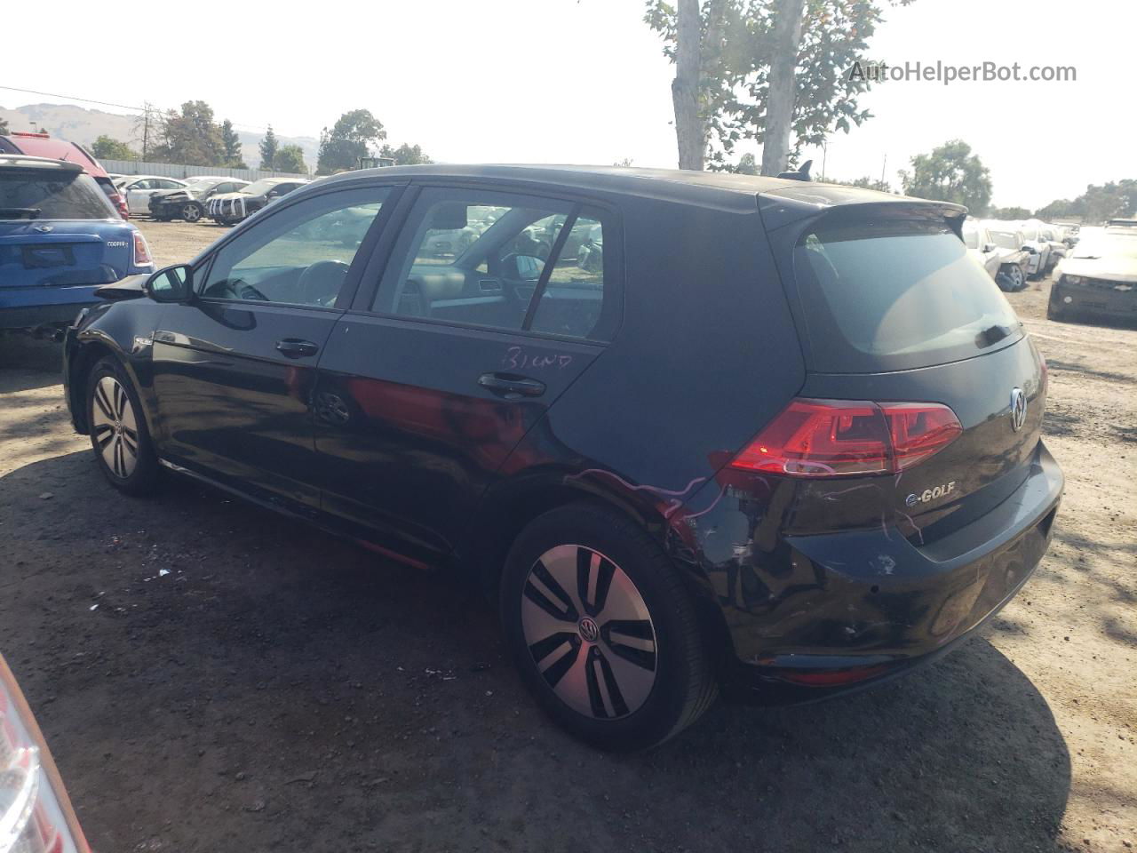 2015 Volkswagen E-golf Sel Premium Черный vin: WVWPP7AU6FW903036