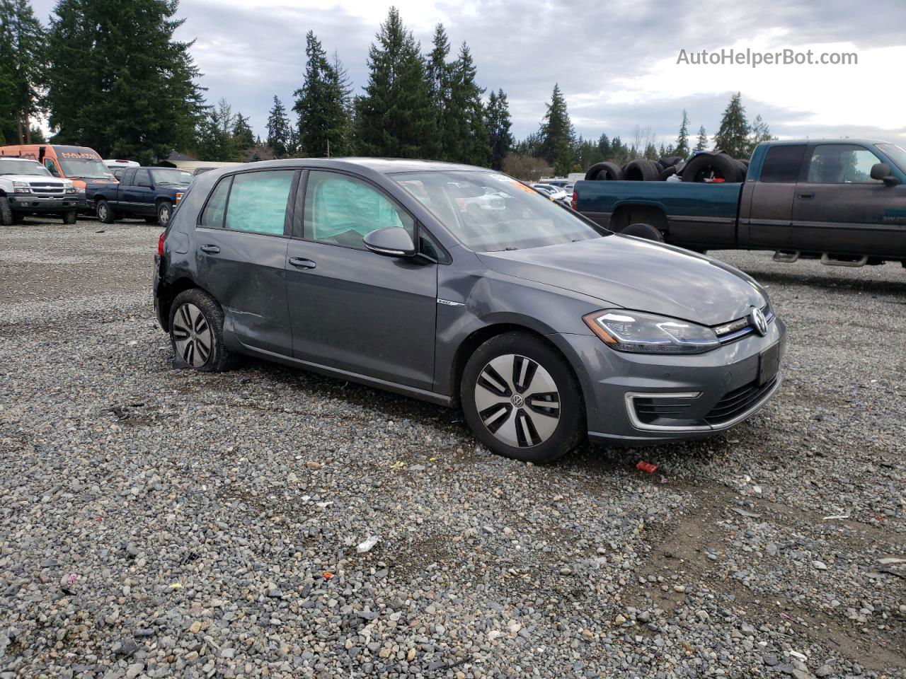 2019 Volkswagen E-golf Sel Premium Угольный vin: WVWPR7AU3KW909414