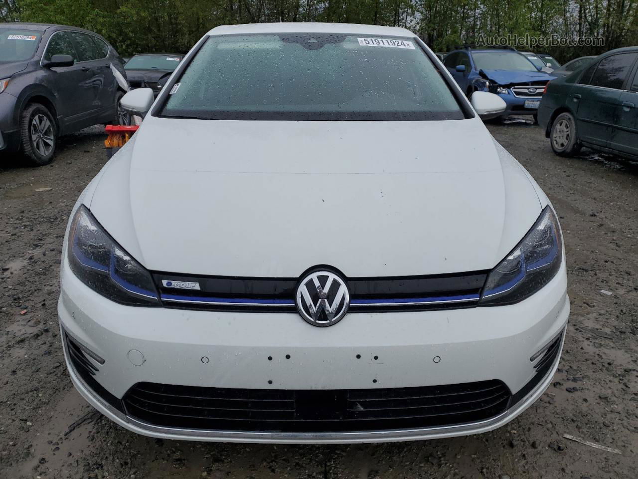 2019 Volkswagen E-golf Sel Premium Белый vin: WVWPR7AU4KW917196