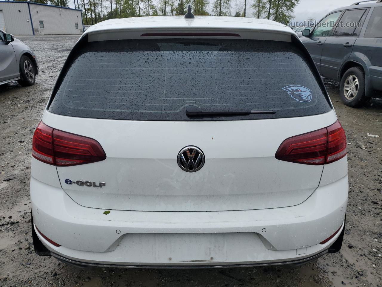 2019 Volkswagen E-golf Sel Premium Белый vin: WVWPR7AU4KW917196