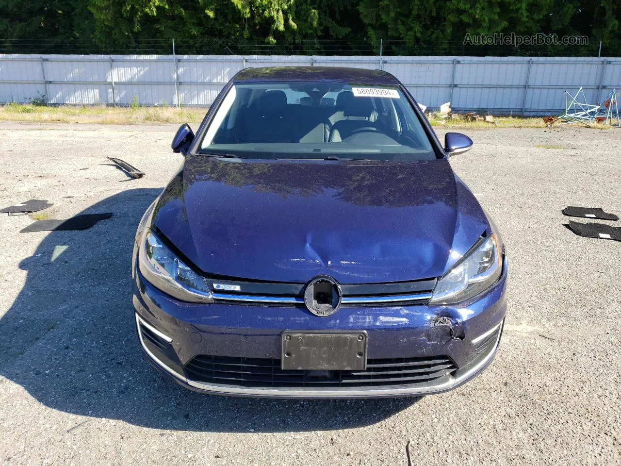 2019 Volkswagen E-golf Sel Premium Blue vin: WVWPR7AU5KW906644