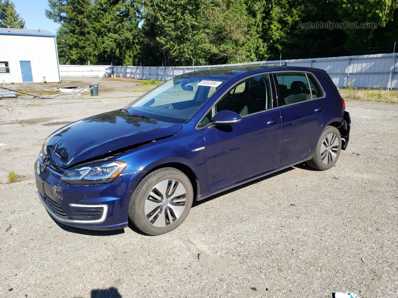 2019 Volkswagen E-golf Sel Premium Blue vin: WVWPR7AU5KW906644