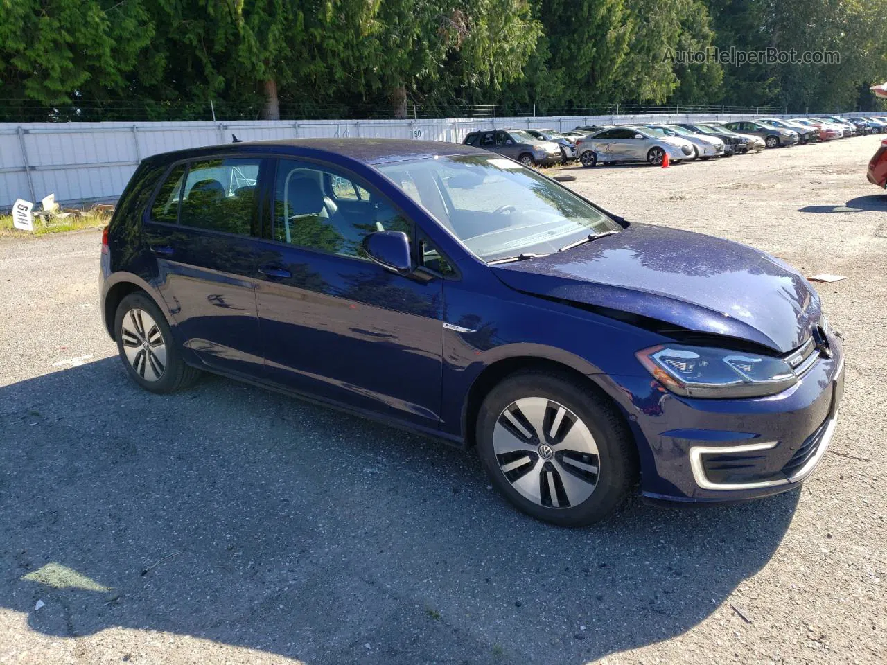 2019 Volkswagen E-golf Sel Premium Blue vin: WVWPR7AU5KW906644