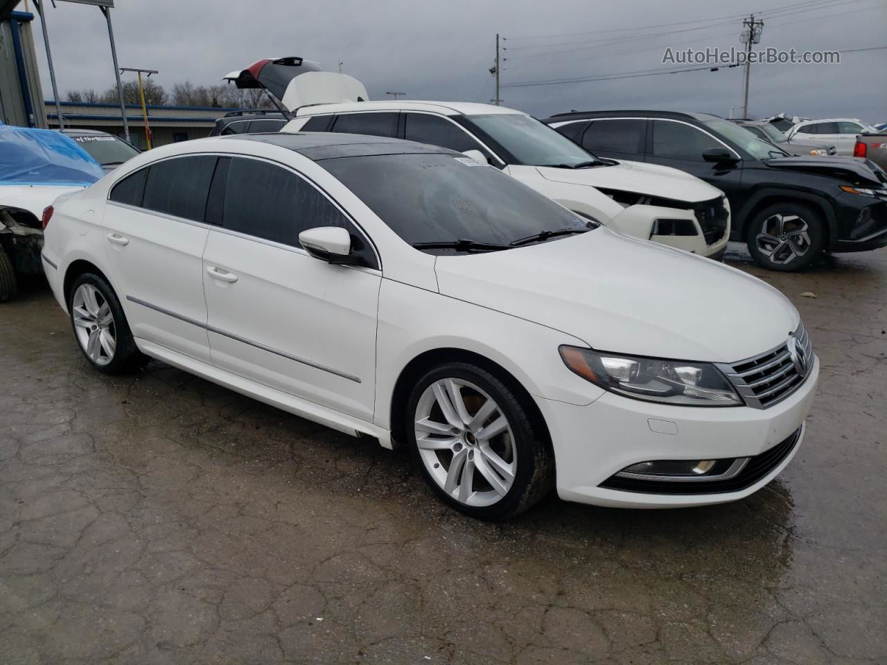 2014 Volkswagen Cc Luxury White vin: WVWRN7AN0EE527865