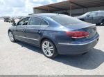 2014 Volkswagen Cc 2.0t Executive Dark Blue vin: WVWRN7AN2EE532923