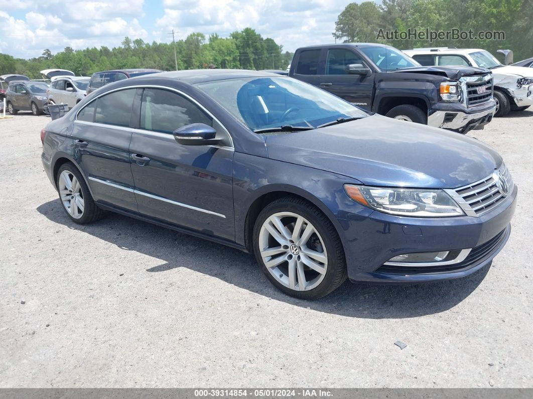 2014 Volkswagen Cc 2.0t Executive Dark Blue vin: WVWRN7AN2EE532923