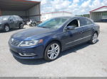 2014 Volkswagen Cc 2.0t Executive Dark Blue vin: WVWRN7AN2EE532923