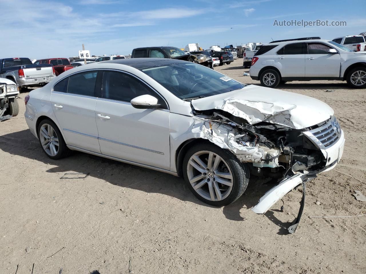 2013 Volkswagen Cc Luxury Белый vin: WVWRN7AN3DE525199