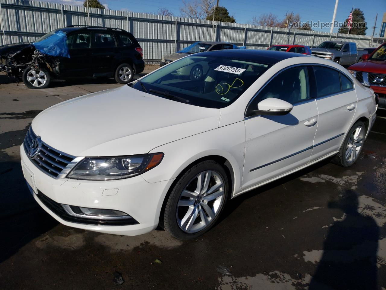 2014 Volkswagen Cc Luxury Белый vin: WVWRN7AN9EE525645