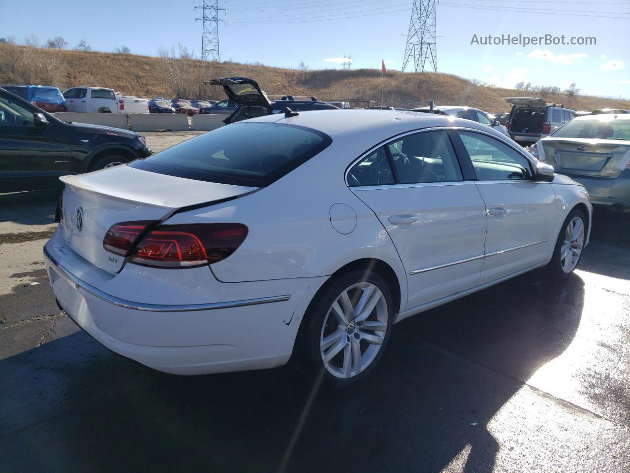 2014 Volkswagen Cc Luxury Белый vin: WVWRN7AN9EE525645