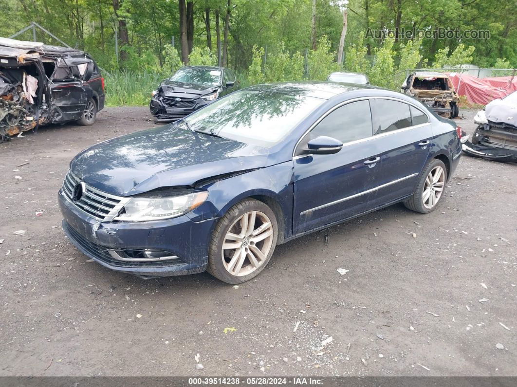 2013 Volkswagen Cc 2.0t Lux Dark Blue vin: WVWRP7AN2DE524197