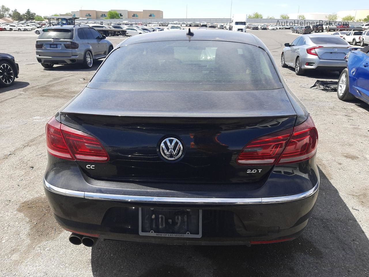 2013 Volkswagen Cc Luxury Black vin: WVWRP7AN6DE510495