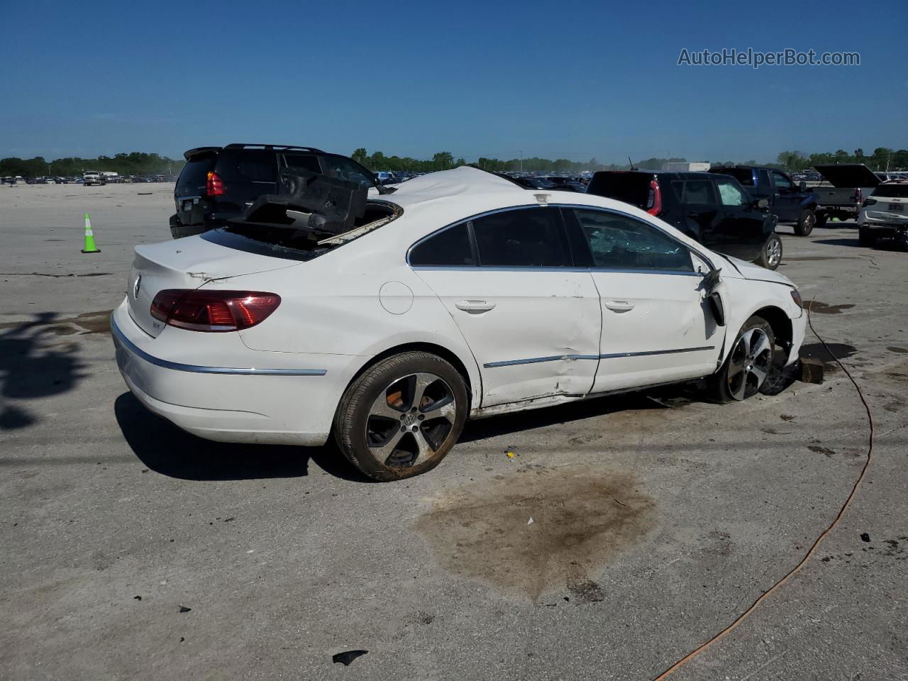 2014 Volkswagen Cc Luxury White vin: WVWRP7AN6EE503158