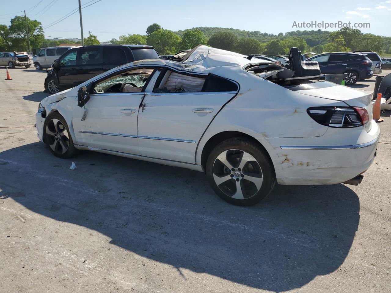 2014 Volkswagen Cc Luxury White vin: WVWRP7AN6EE503158