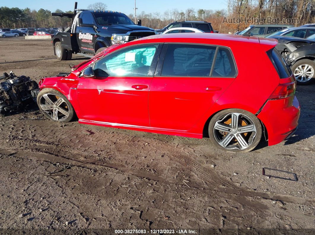 2016 Volkswagen Golf R 4-door Red vin: WVWUF7AU0GW062905