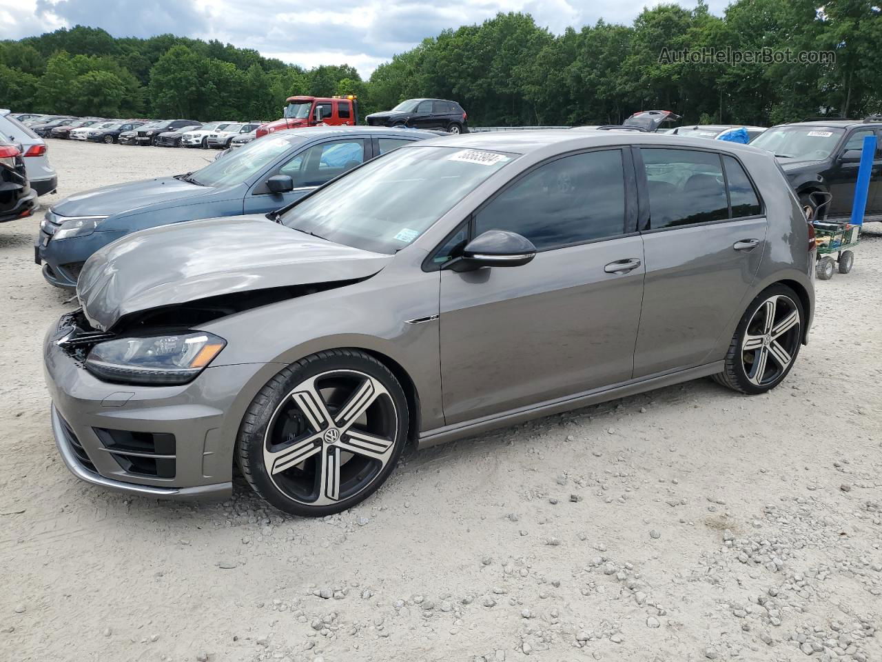 2016 Volkswagen Golf R  Gray vin: WVWUF7AU9GW172089