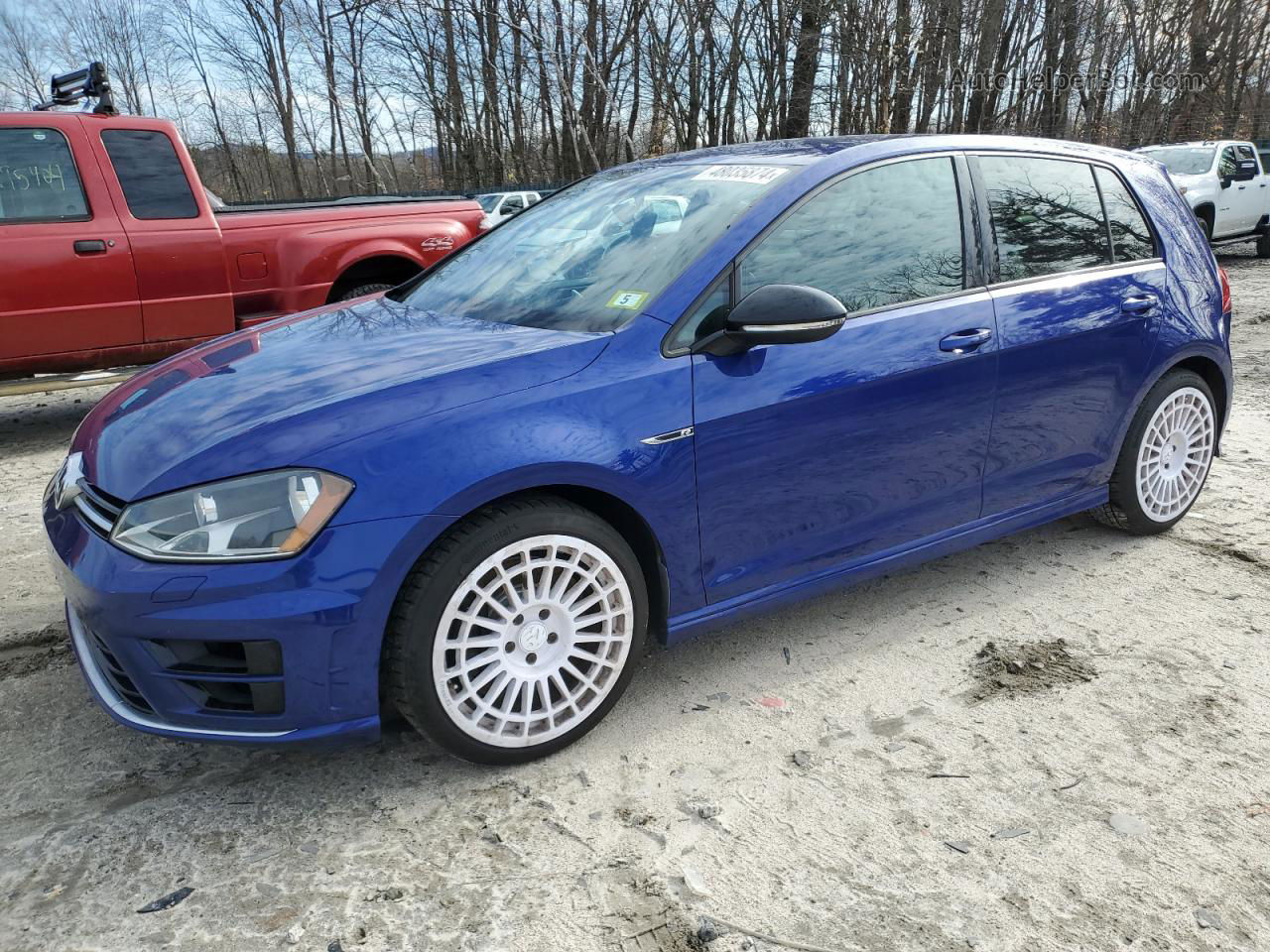 2016 Volkswagen Golf R  Blue vin: WVWUF7AUXGW195963