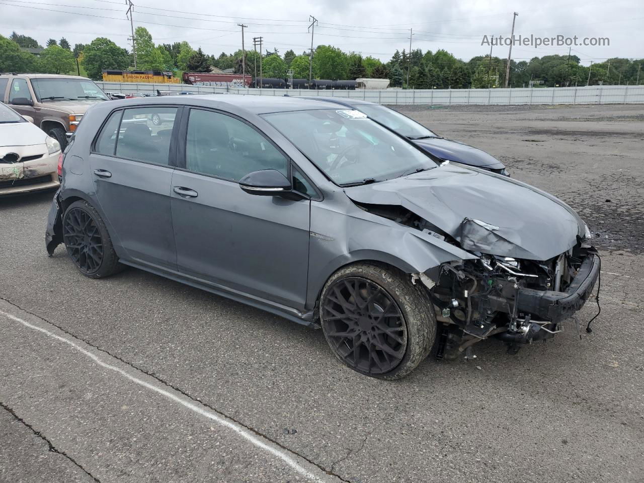 2019 Volkswagen Golf R  Gray vin: WVWVA7AU0KW129238