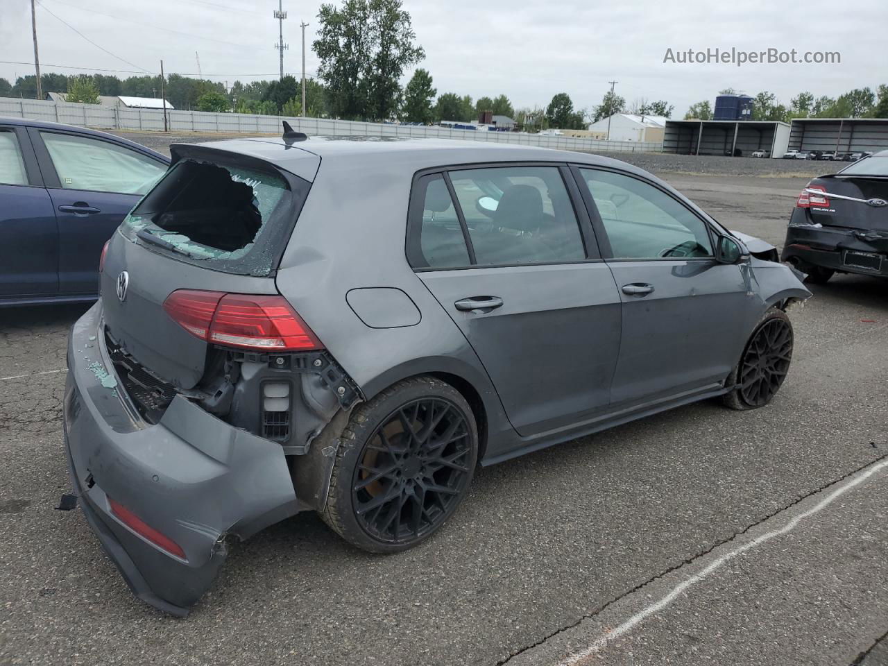 2019 Volkswagen Golf R  Gray vin: WVWVA7AU0KW129238