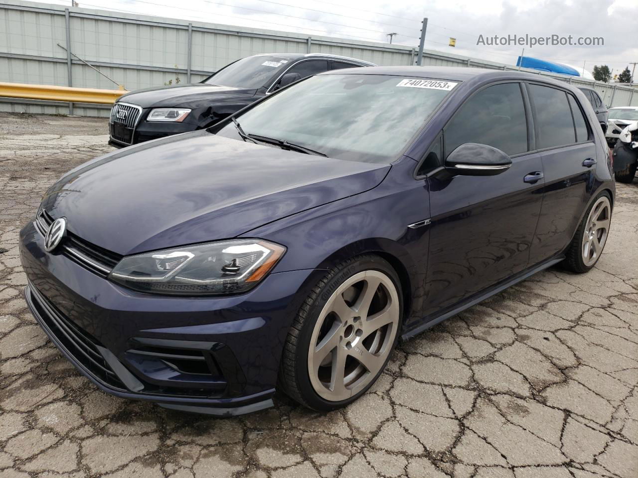 2019 Volkswagen Golf R  Blue vin: WVWVA7AU0KW203175